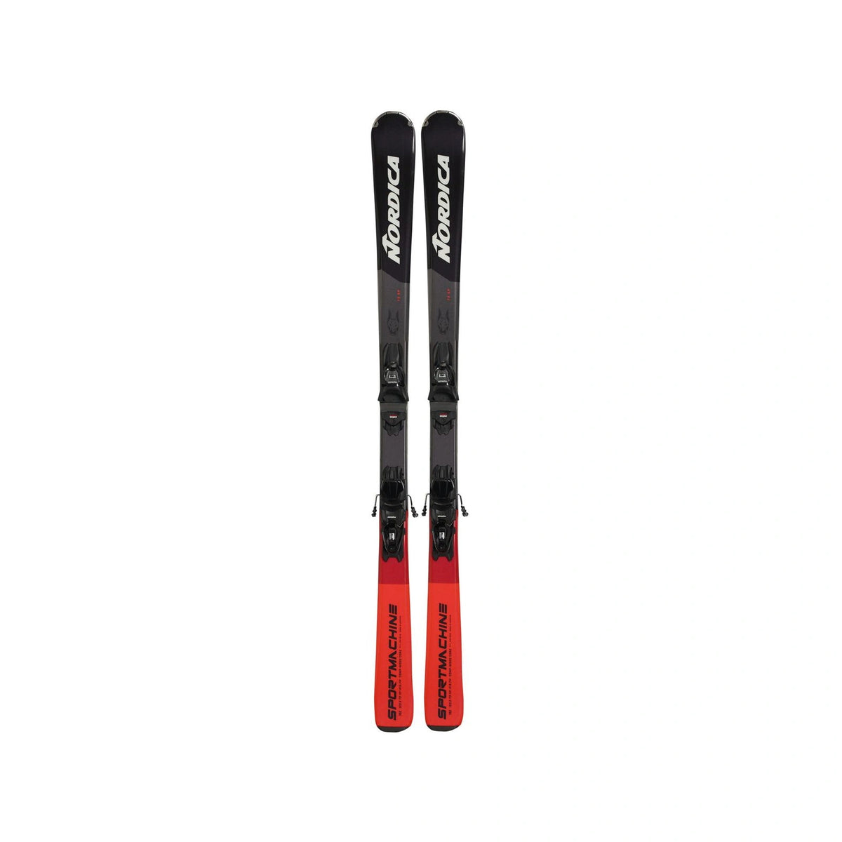 Nordica Sportmachine 73 SP – Helpar ovansida med bindning, svart/röd grafik