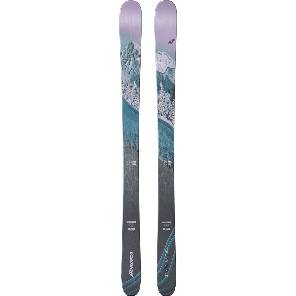 Nordica Santa Ana 92 Aqua/Violet 2024/25 – produktbild 1, utan bindning