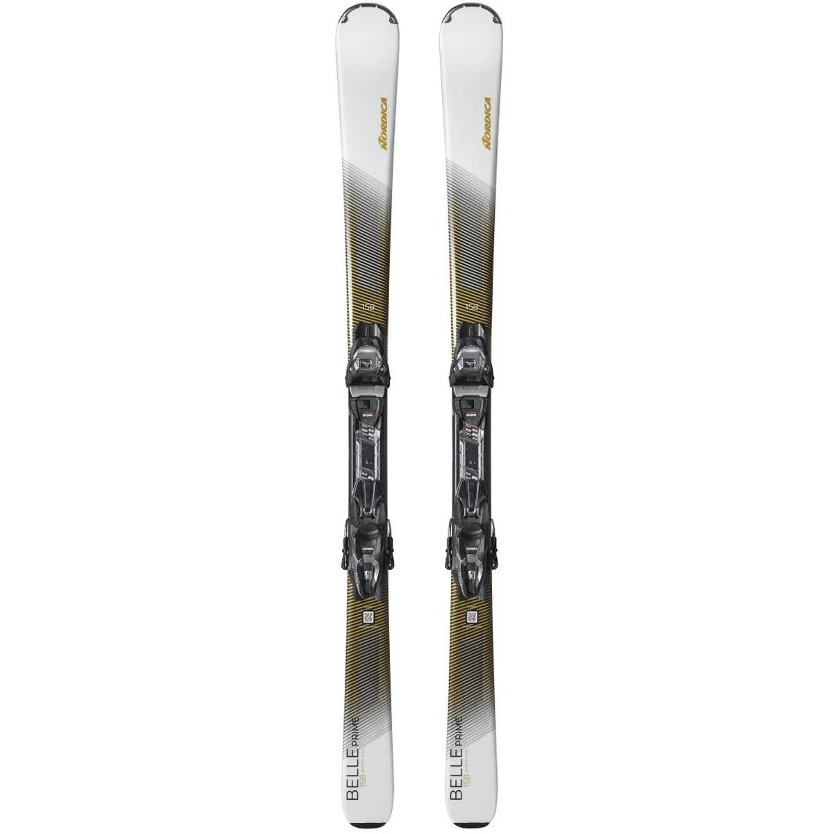 Nordica Belle Prime FDT Light Silver med TP2 Compact 10 FDT – hela paret med bindningar, representativ modellbild