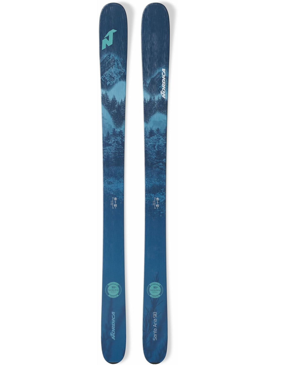 Nordica Santa Ana 98 Blue/Mint 2020/21 – hela paret utan bindning
