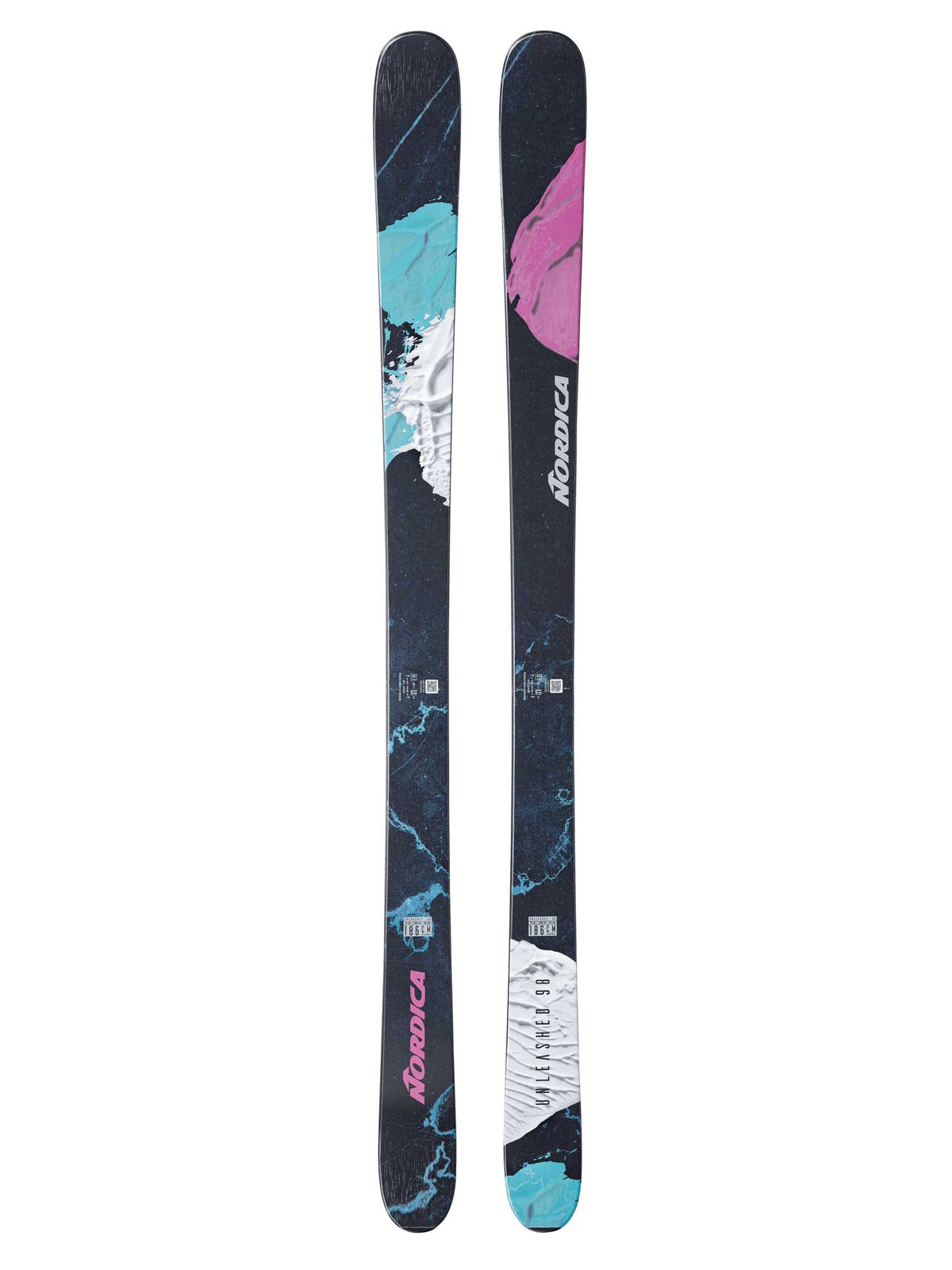 Nordica Unleashed 98, Blue/Water/Purple 2024/25 – hela paret utan bindning