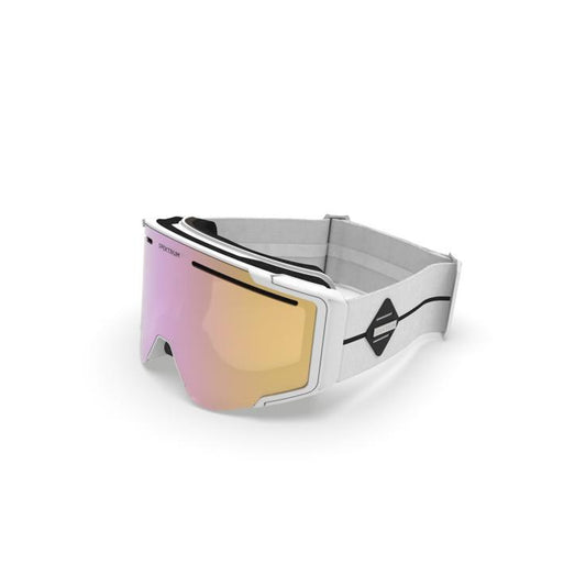 Spektrum Östra Bio Premium – skidglasögon Optical White med Sonar Rose Gold-lins